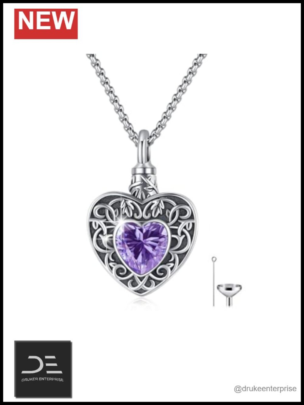 Sterling Silver Tree of Life Urn Necklace for Ashes Memorial Keepsake Pendant